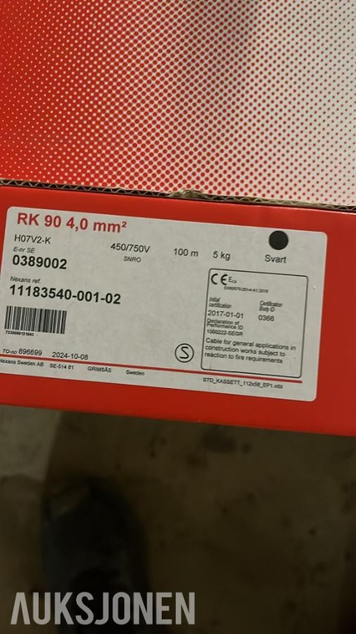Nexans RK 90 4mm² 100m - 30 esker